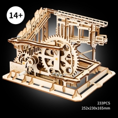 3d wooden puzzle - marble run coaster